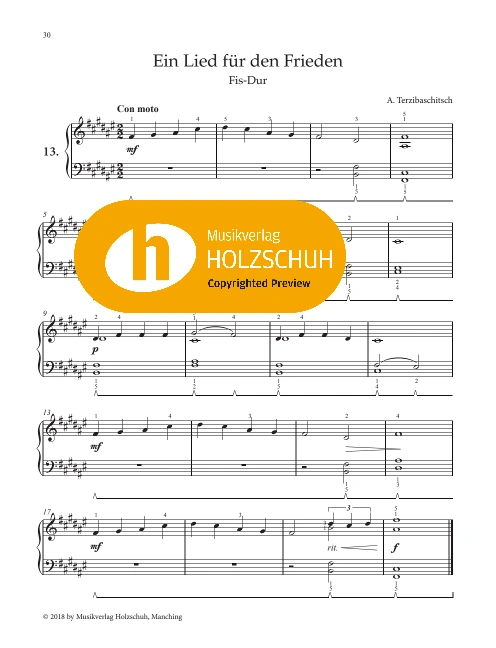 Ein Lied für den Frieden Fis-Dur